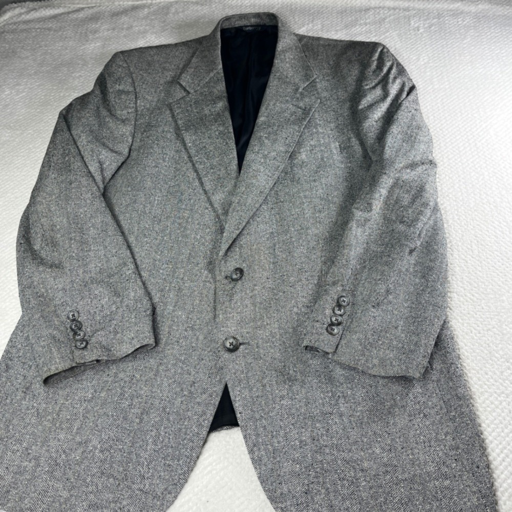 Burberrys Baskin Herringbone Blazer Men's Wool Blend Sport Coat Jacket 46R
